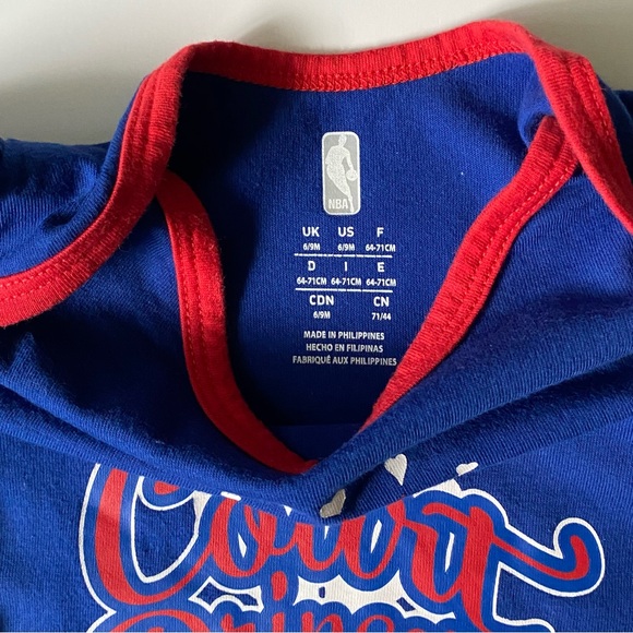 Philadelphia 76ers One Piece Size 6 9 Months Court Princess Romper Ruffle Hoops - Picture 10 of 15